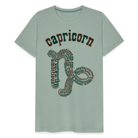 Thumbnail for Men's Power Words Capricorn Premium T-Shirt - steel green