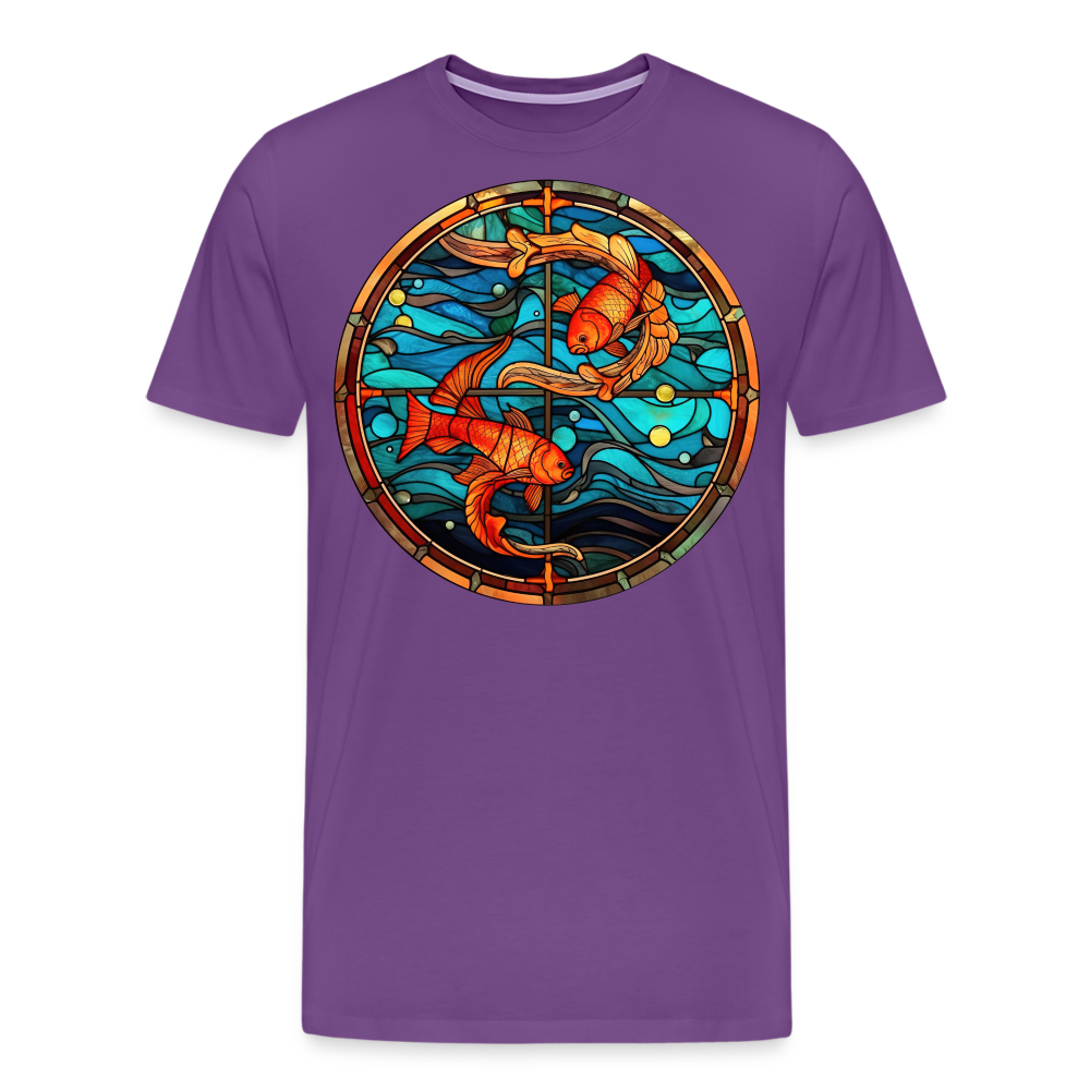 Men's Mosaic Pisces Premium T-Shirt - purple