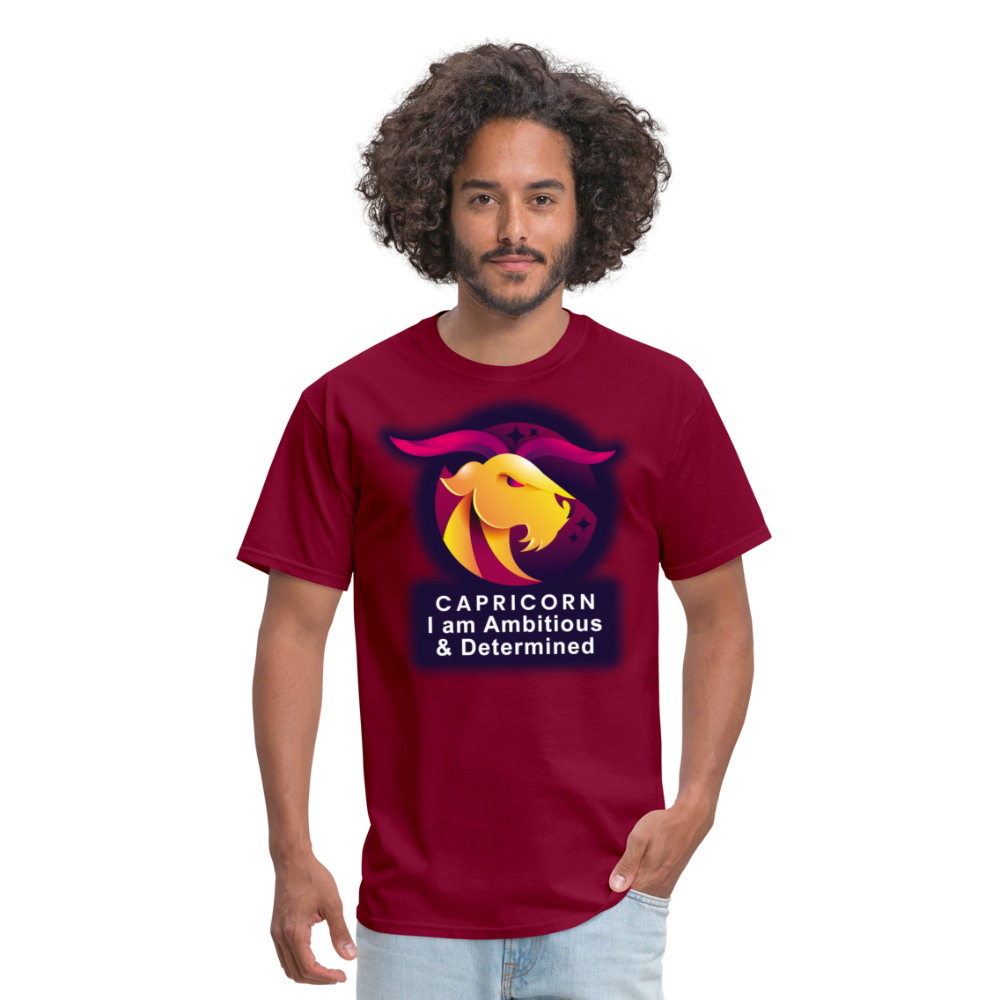 Men's Glow Capricorn Classic T-Shirt - burgundy