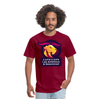 Thumbnail for Men's Glow Capricorn Classic T-Shirt - burgundy