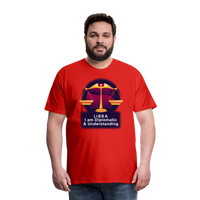 Thumbnail for Men's Glow Libra Premium T-Shirt - red