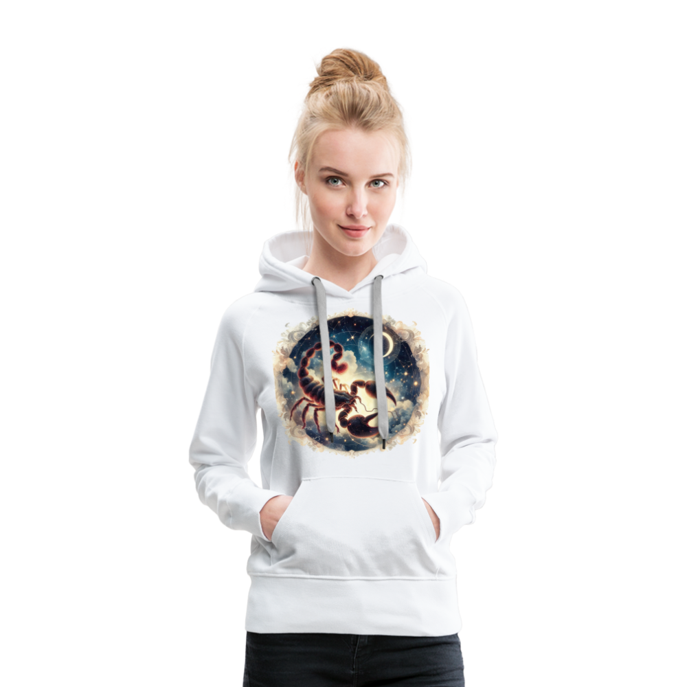 Women’s Mythical Scorpio Premium Hoodie - white