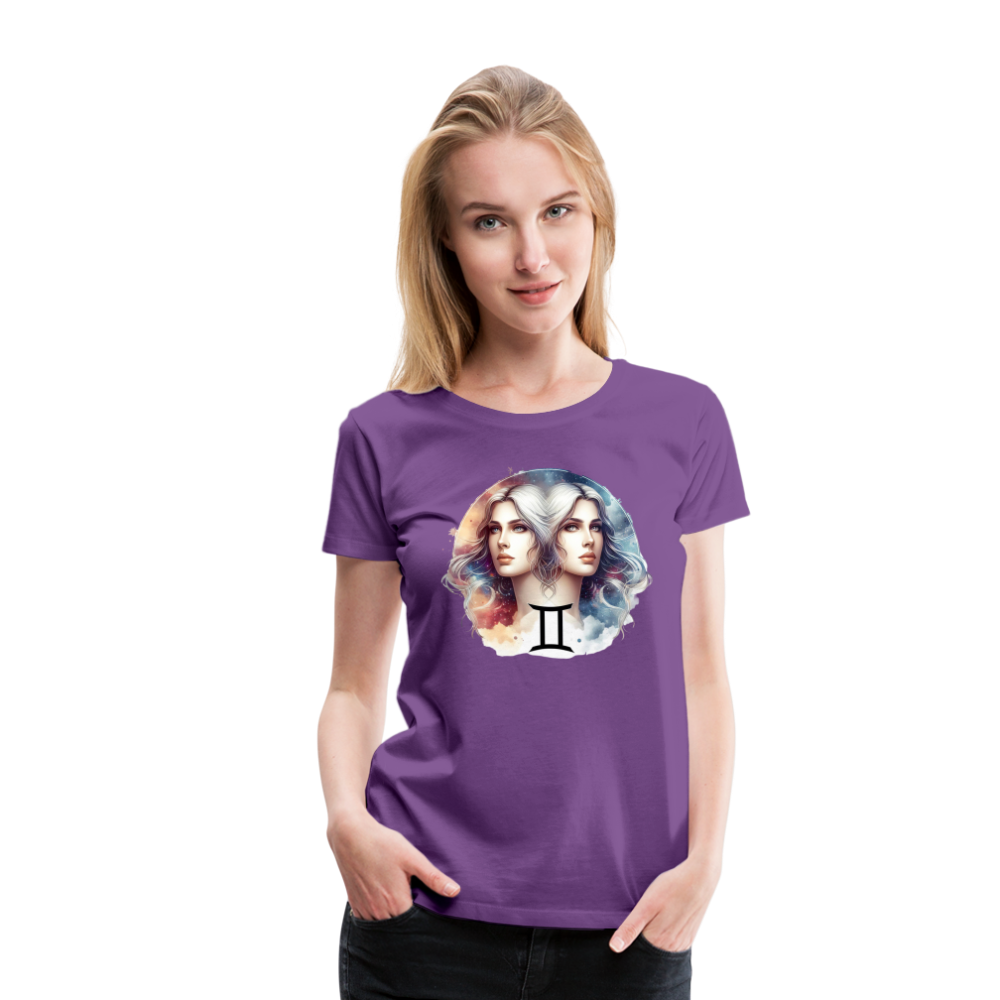 Women’s Mythical Gemini Premium T-Shirt - purple