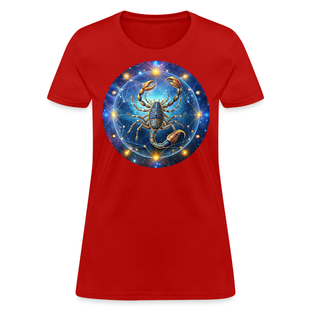 Women's Symbol Scorpio T-Shirt - red