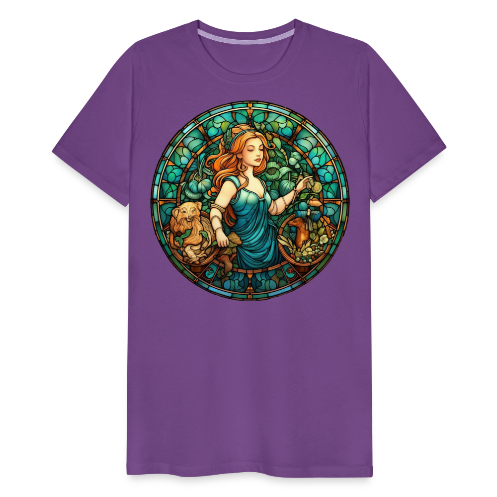 Men's Mosaic Virgo Premium T-Shirt - purple