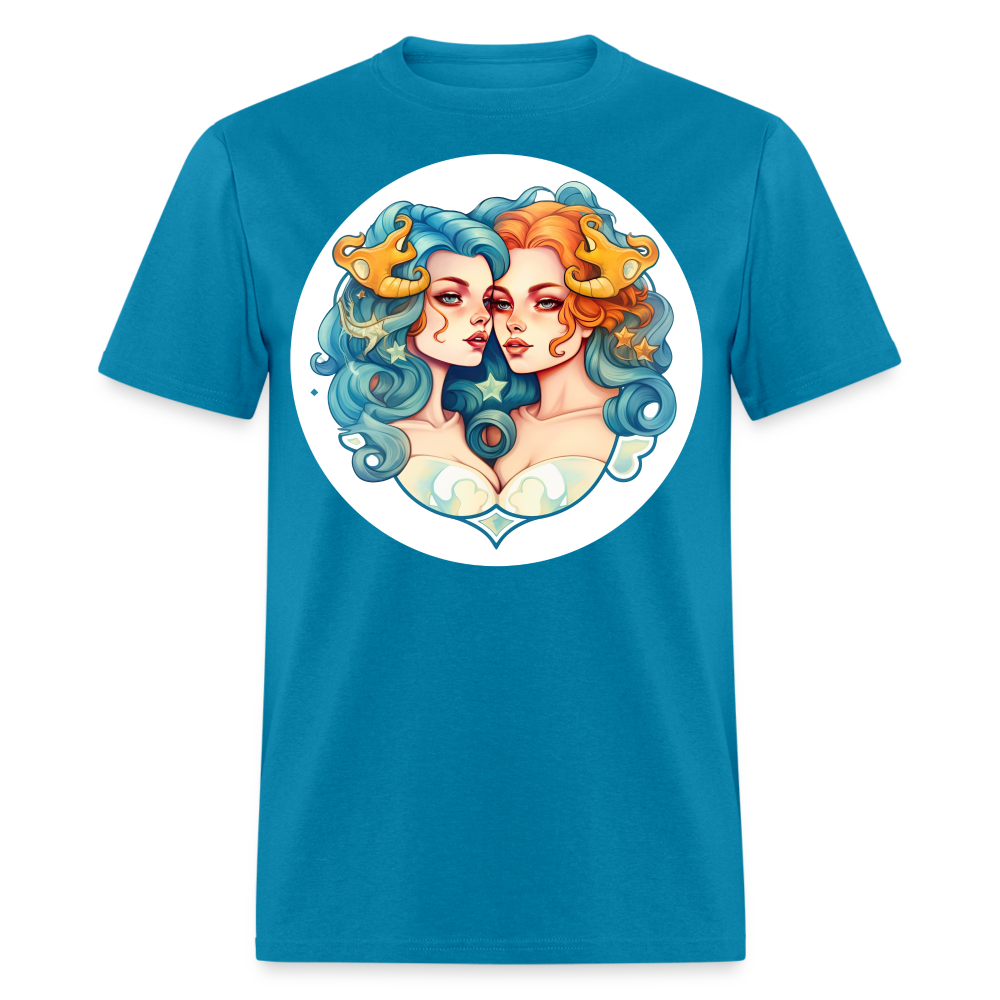 Men's Symbol Gemini Classic T-Shirt - turquoise