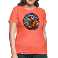 Thumbnail for Women's Mosaic Sagittarius T-Shirt - heather coral