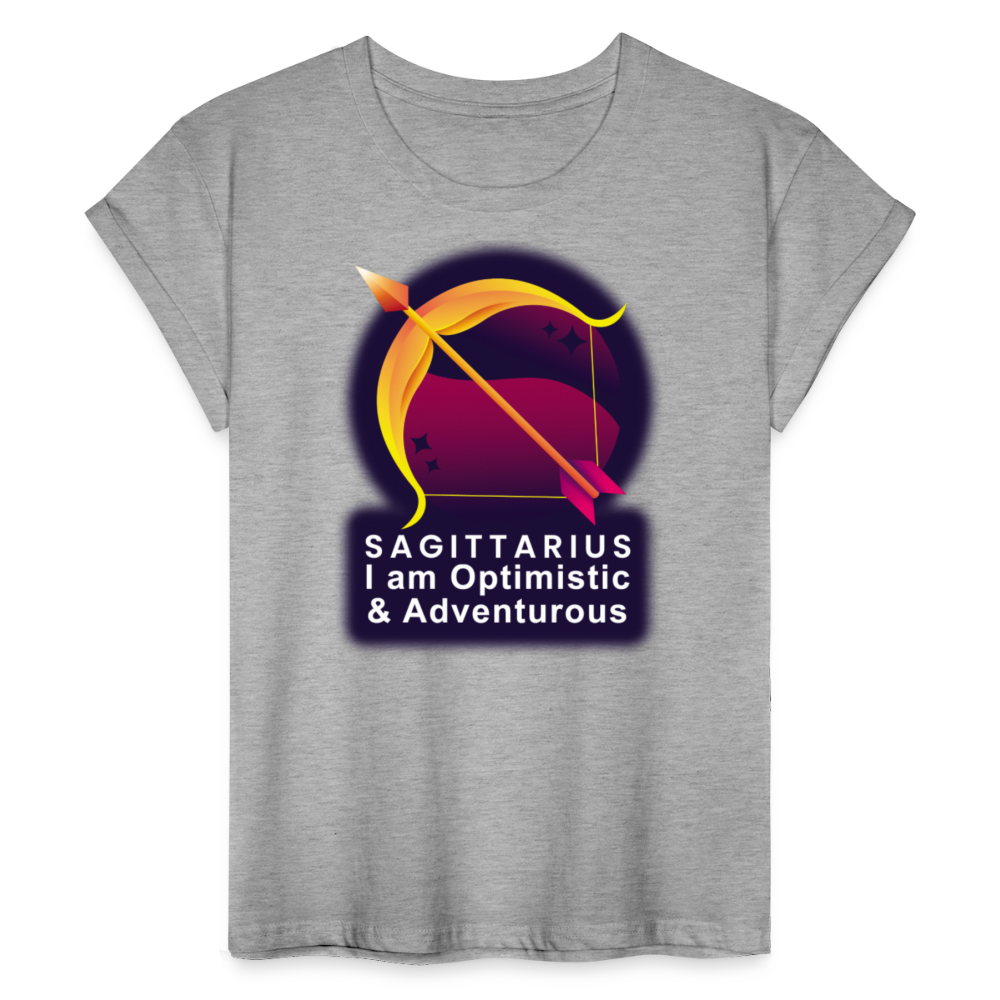 Women's Glow Sagittarius Relaxed Fit T-Shirt - heather gray