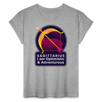 Thumbnail for Women's Glow Sagittarius Relaxed Fit T-Shirt - heather gray