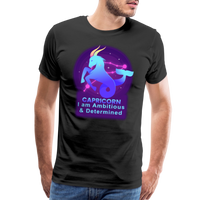 Thumbnail for Men's Neon Capricorn Premium T-Shirt - black