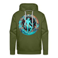 Thumbnail for Men’s Mythical Aquarius Premium Hoodie - olive green