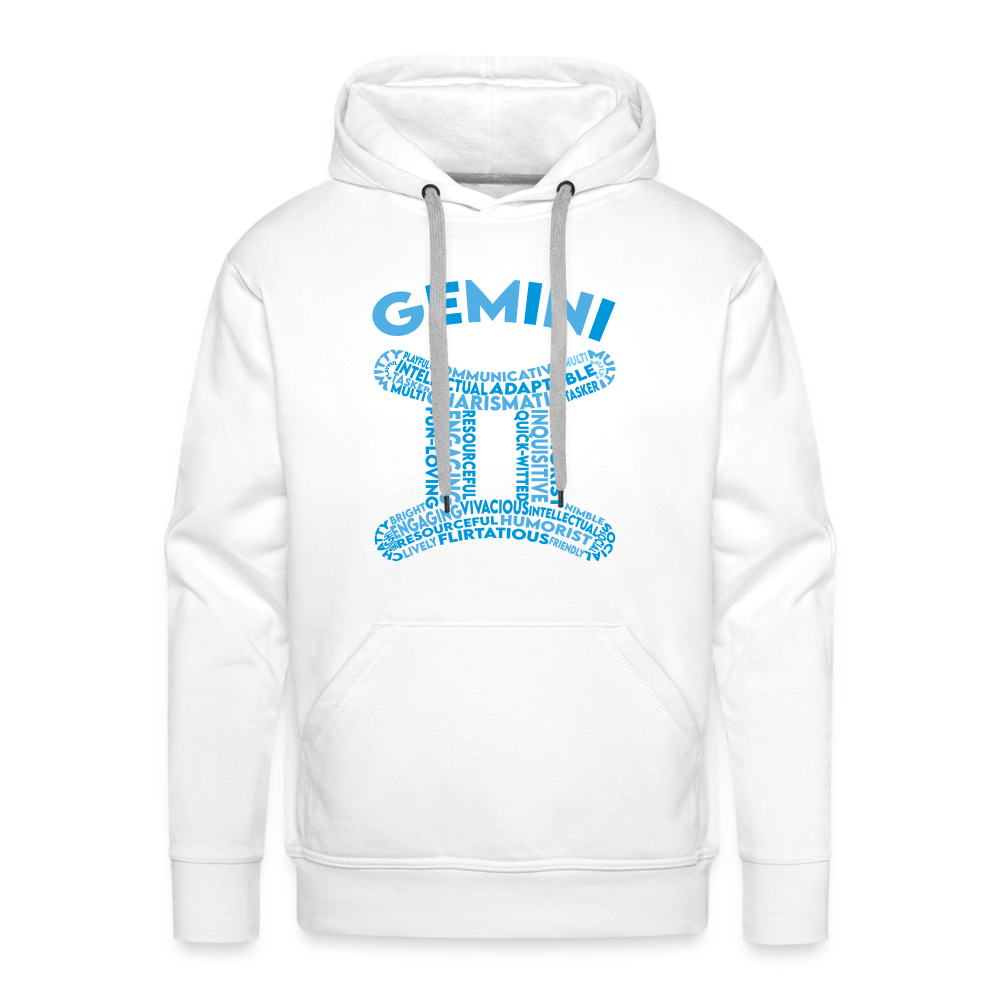 Men's Power Words Gemini Premium Hoodie - white