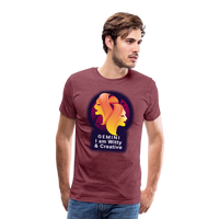 Thumbnail for Men's Glow Gemini Premium T-Shirt - heather burgundy