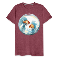 Thumbnail for Men's Mythical Pisces Premium T-Shirt - heather burgundy