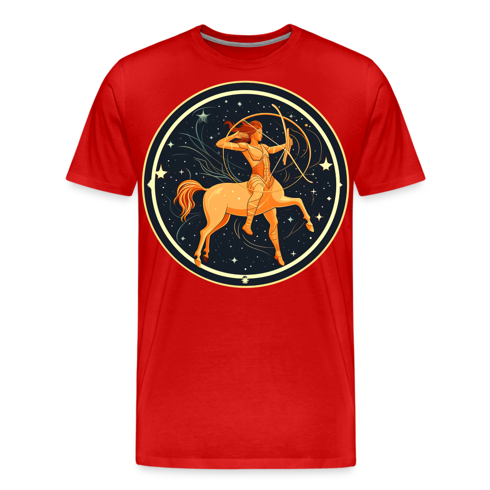 Men's Mystic Sagittarius Premium T-Shirt - red