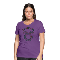 Thumbnail for Women's Power Words Taurus Premium T-Shirt - purple