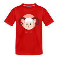 Thumbnail for Kid’s Astro Toon Aries Premium Organic T-Shirt - red