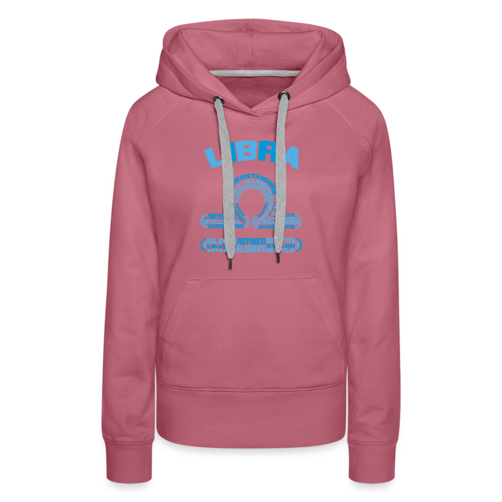 Women's Power Words Libra Premium Hoodie - mauve