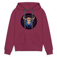 Thumbnail for Women’s Magic Taurus Premium Hoodie - burgundy