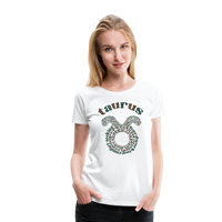 Thumbnail for Women's Power Words Taurus Premium T-Shirt - white