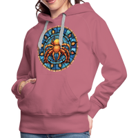 Thumbnail for Women’s Mosaic Cancer Premium Hoodie - mauve