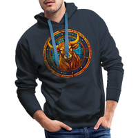 Thumbnail for Men’s Mosaic Taurus Premium Hoodie - navy