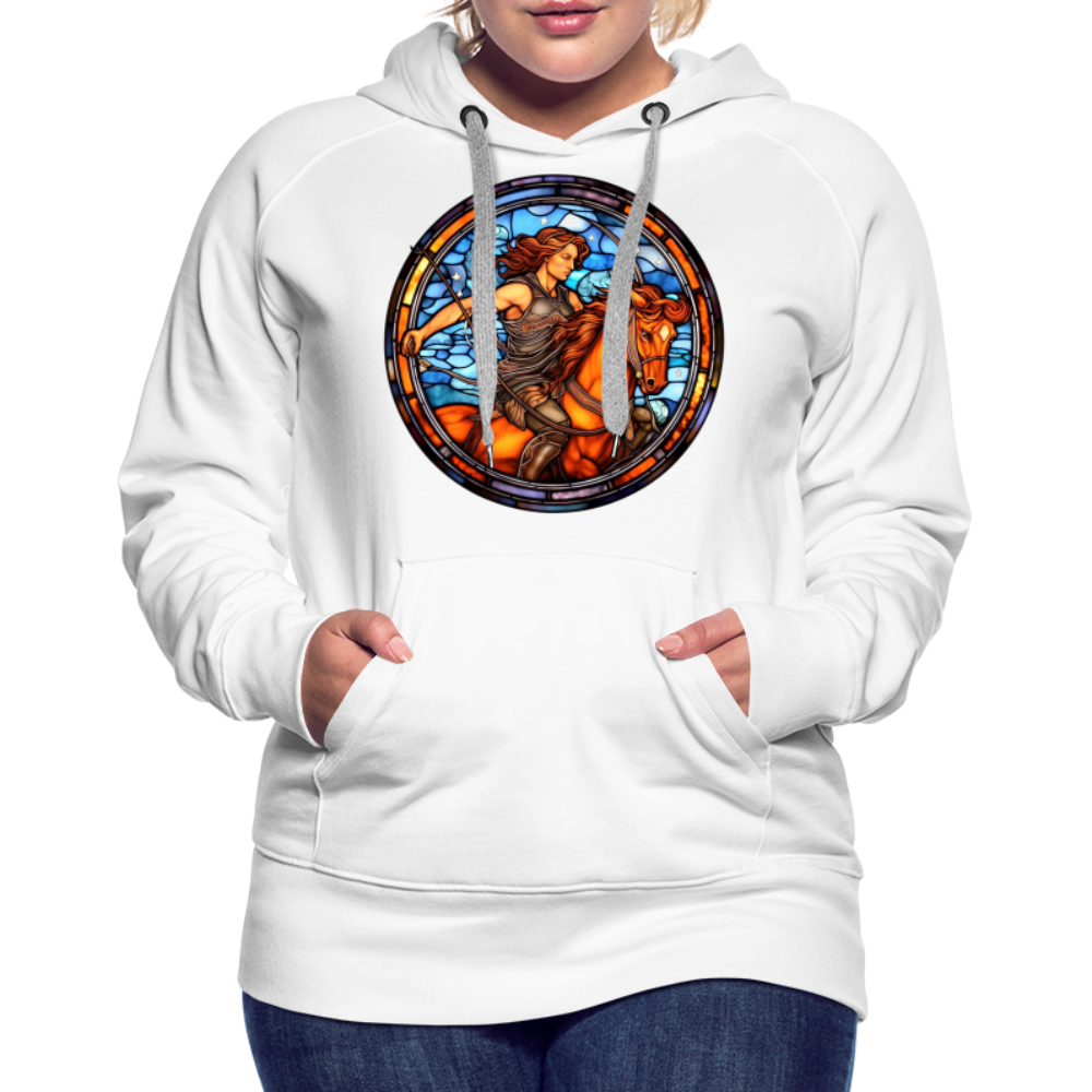 Women’s Mosaic Sagittarius Premium Hoodie - white