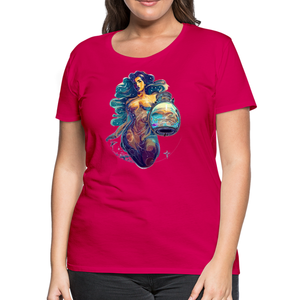 Women’s Mythical Aquarius Premium T-Shirt - dark pink