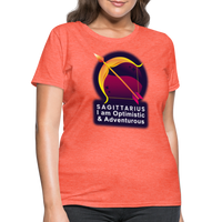 Thumbnail for Women's Glow Sagittarius T-Shirt - heather coral