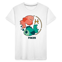 Thumbnail for Kid’s Cartoony Pisces Premium Organic T-Shirt - white