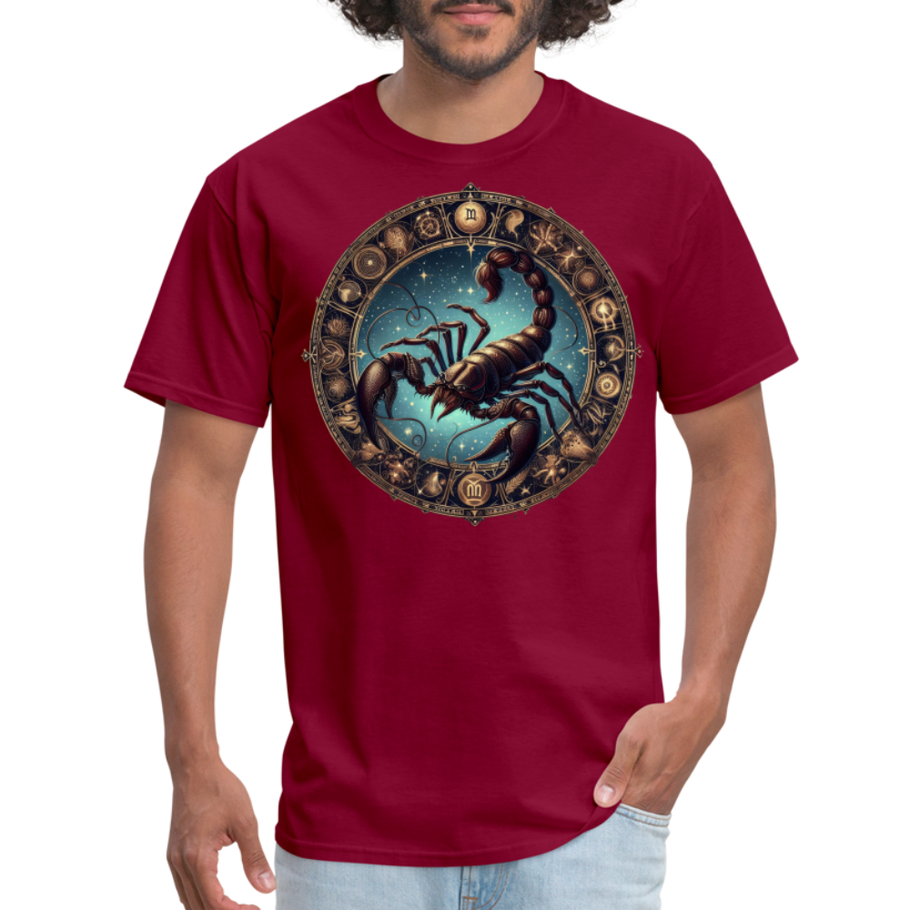 Men's Mythical Scorpio Classic T-Shirt - burgundy