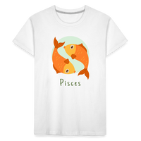 Thumbnail for Kid’s Astro Toon Pisces Premium Organic T-Shirt - white