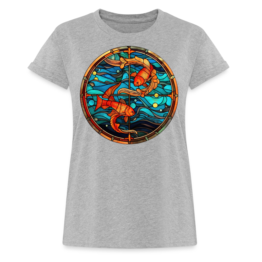 Women's Mosaic Pisces Relaxed Fit T-Shirt - heather gray