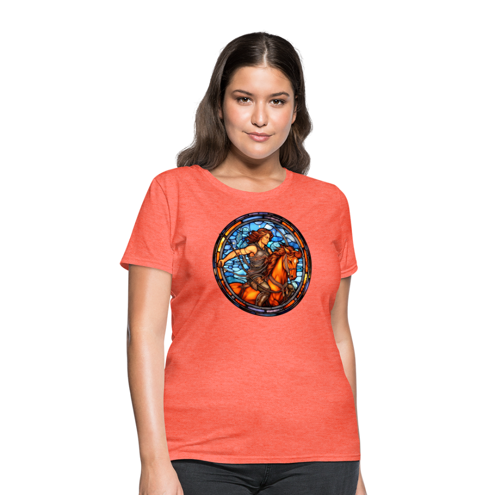 Women's Mosaic Sagittarius T-Shirt - heather coral