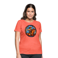 Thumbnail for Women's Mosaic Sagittarius T-Shirt - heather coral