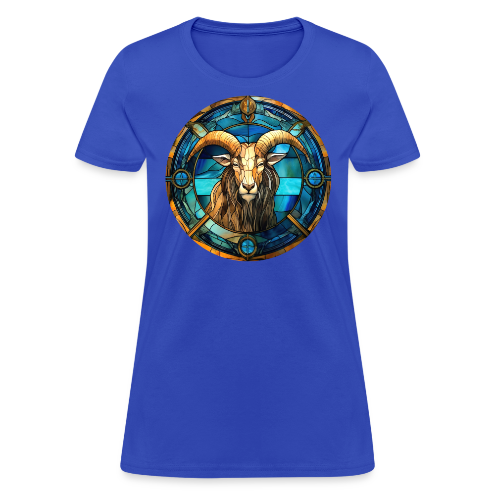 Women's Mosaic Capricorn T-Shirt - royal blue