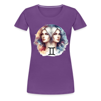 Thumbnail for Women’s Mythical Gemini Premium T-Shirt - purple