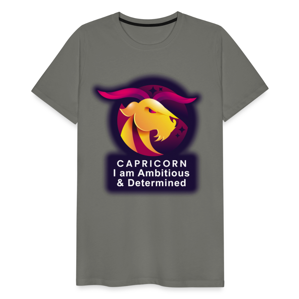 Men's Glow Capricorn Premium T-Shirt - asphalt gray