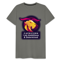 Thumbnail for Men's Glow Capricorn Premium T-Shirt - asphalt gray