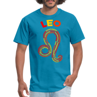 Thumbnail for Men's Power Words Leo Classic T-Shirt - turquoise