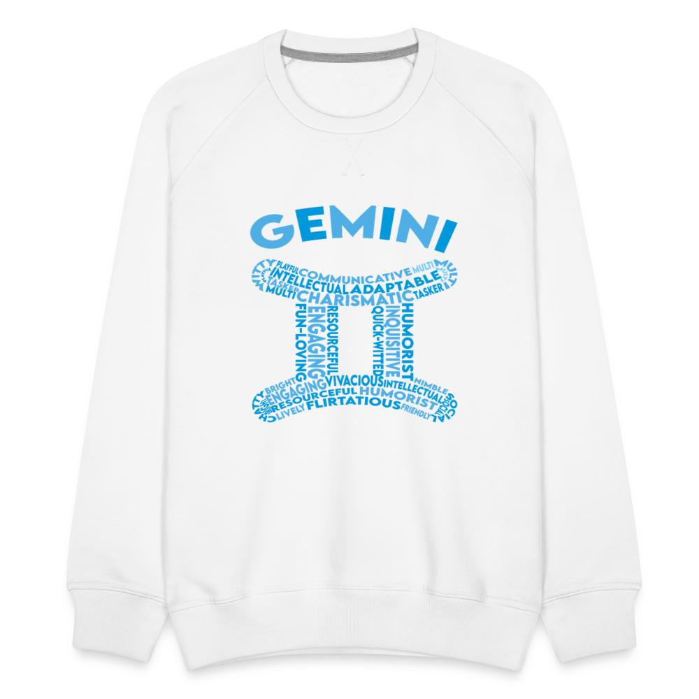 Men's Power Words Gemini Premium Sweatshirt - white