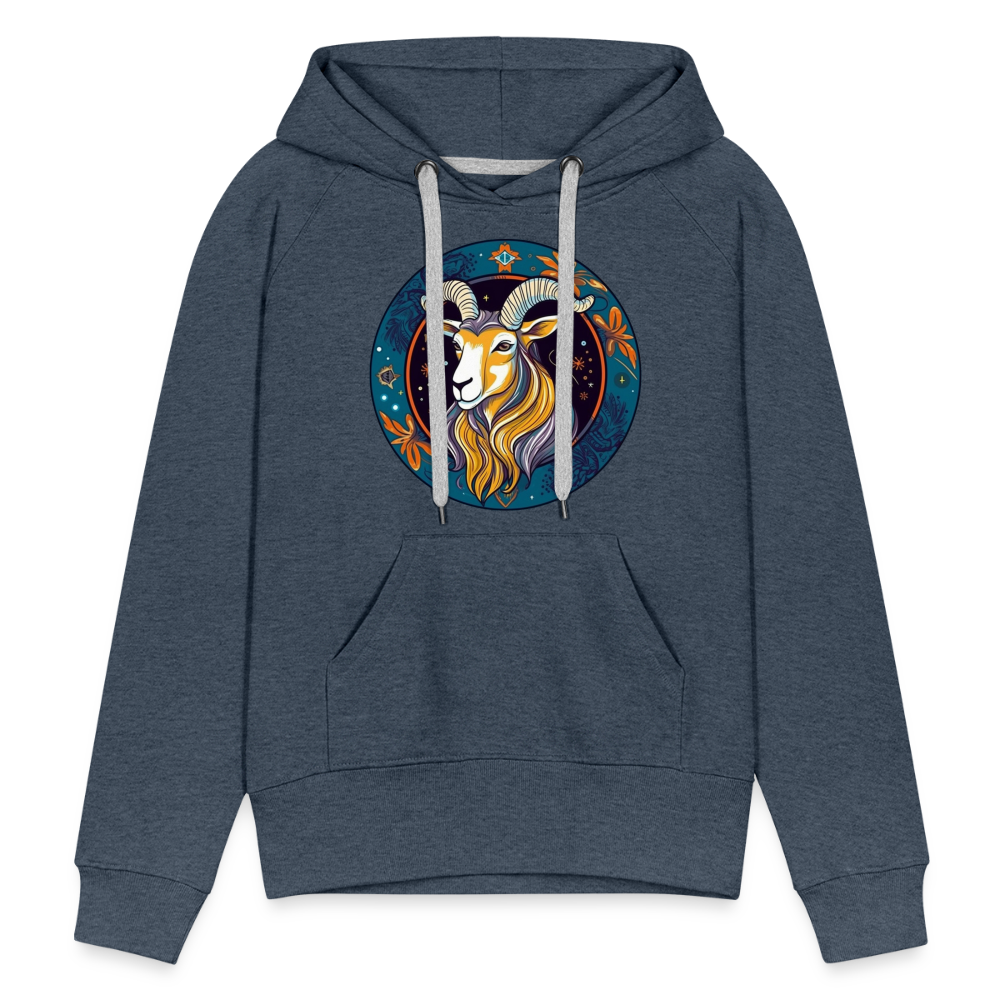 Women’s Mythical Capricorn Premium Hoodie - heather denim