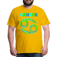 Thumbnail for Men's Power Words Cancer Premium T-Shirt - sun yellow