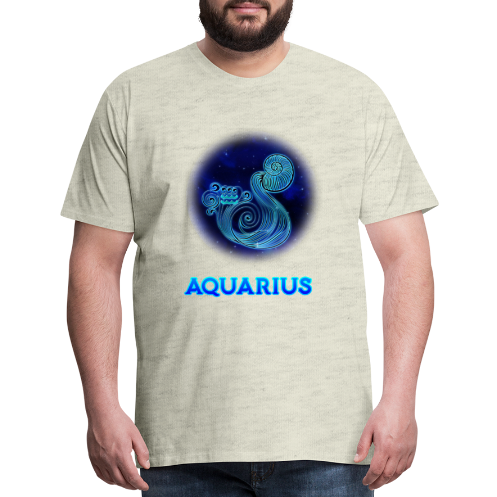 Men's Aquarius Premium T-Shirt - heather oatmeal