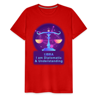 Thumbnail for Men's Neon Libra Premium T-Shirt - red