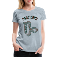 Thumbnail for Women's Power Words Capricorn Premium T-Shirt - heather ice blue