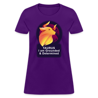 Thumbnail for Women's Glow Taurus T-Shirt - purple