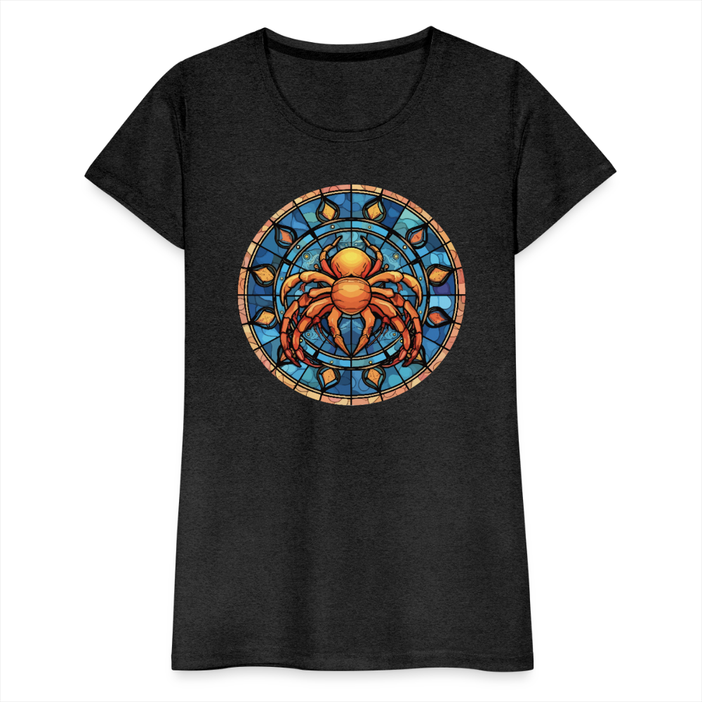 Women’s Mosaic Cancer Premium T-Shirt - charcoal grey