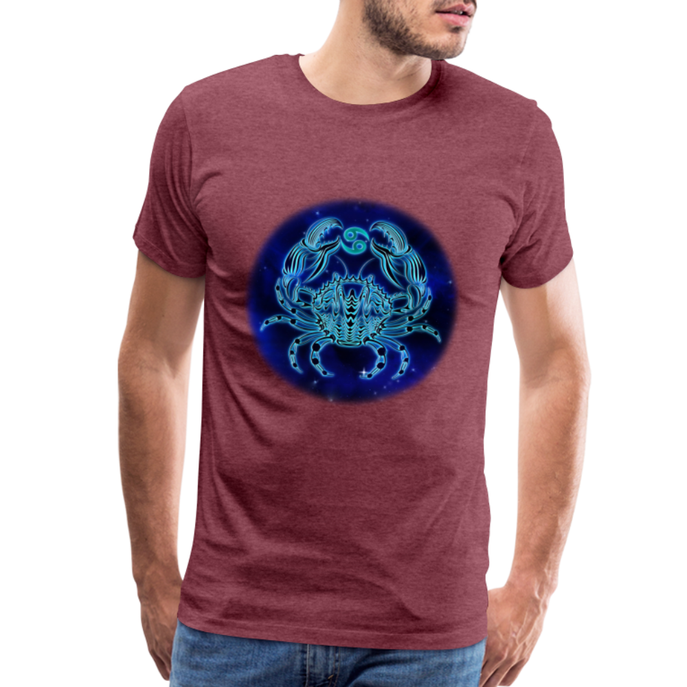 Men's Stellar Cancer Premium T-Shirt - heather burgundy