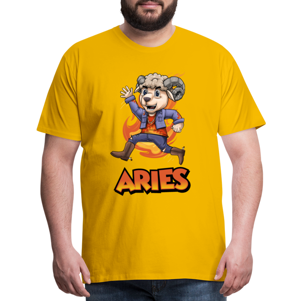 Men's Playful Aries Premium T-Shirt - sun yellow